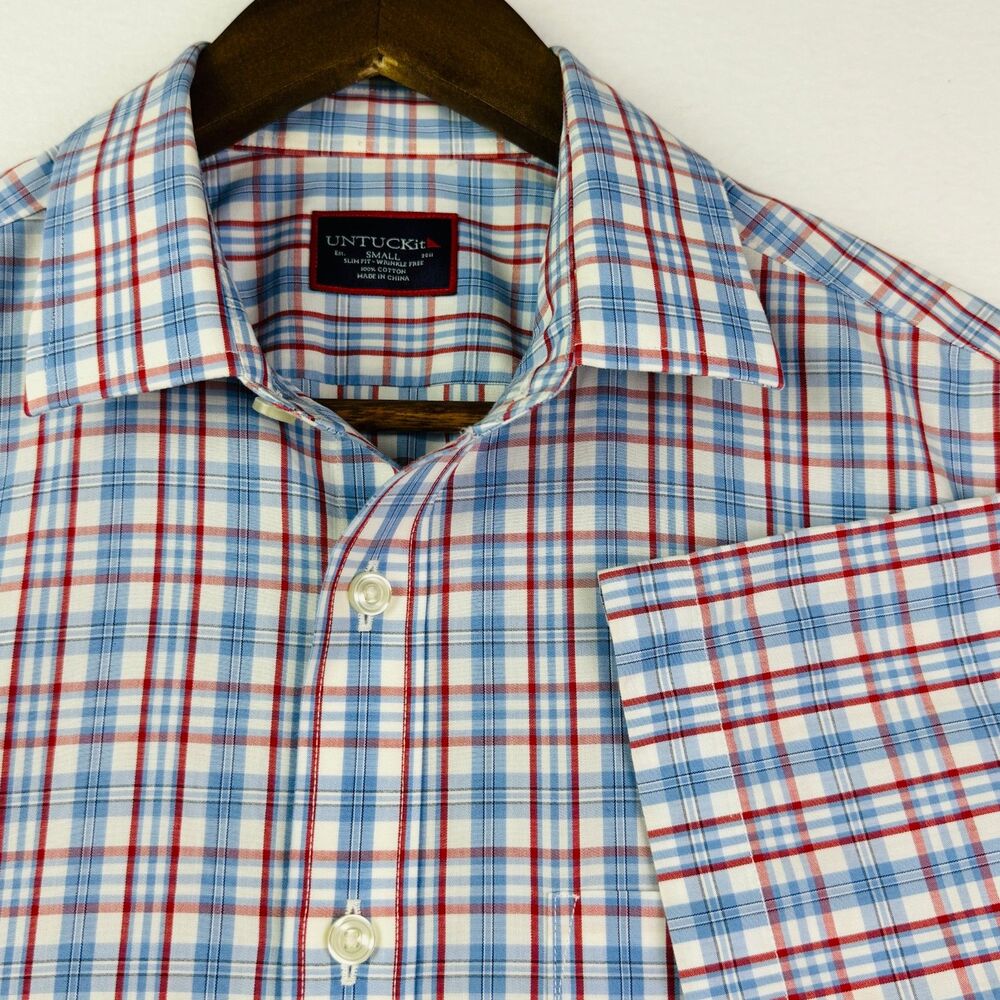 UNTUCKit Plaid Button Up Shirt Small